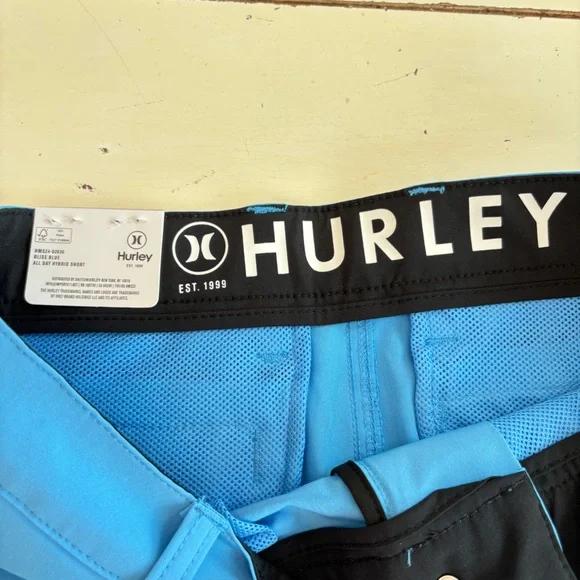Hurley Shorts All Day Hybrid Quick Dry Stretch Blue Men's Size 30 - Picture 3 of 9